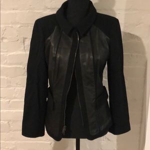 Amazing DKNY Leather and Wool Jacket